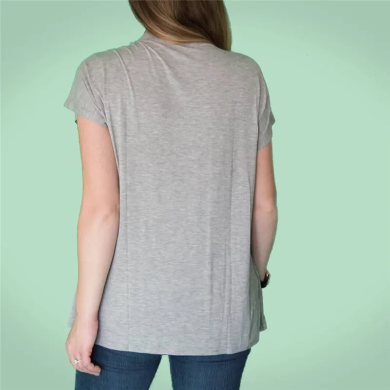 Casual Summer 2019 Solid Maternity Tops Nursing Top Cotton Mom Shirts Breastfeeding Clothes Haut De Grossesse Dropshiping 2 | Мать и