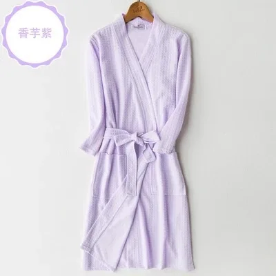 Хлопковое полотенце банный халат унисекс Вафельный Халат для сна мужчин и женщин