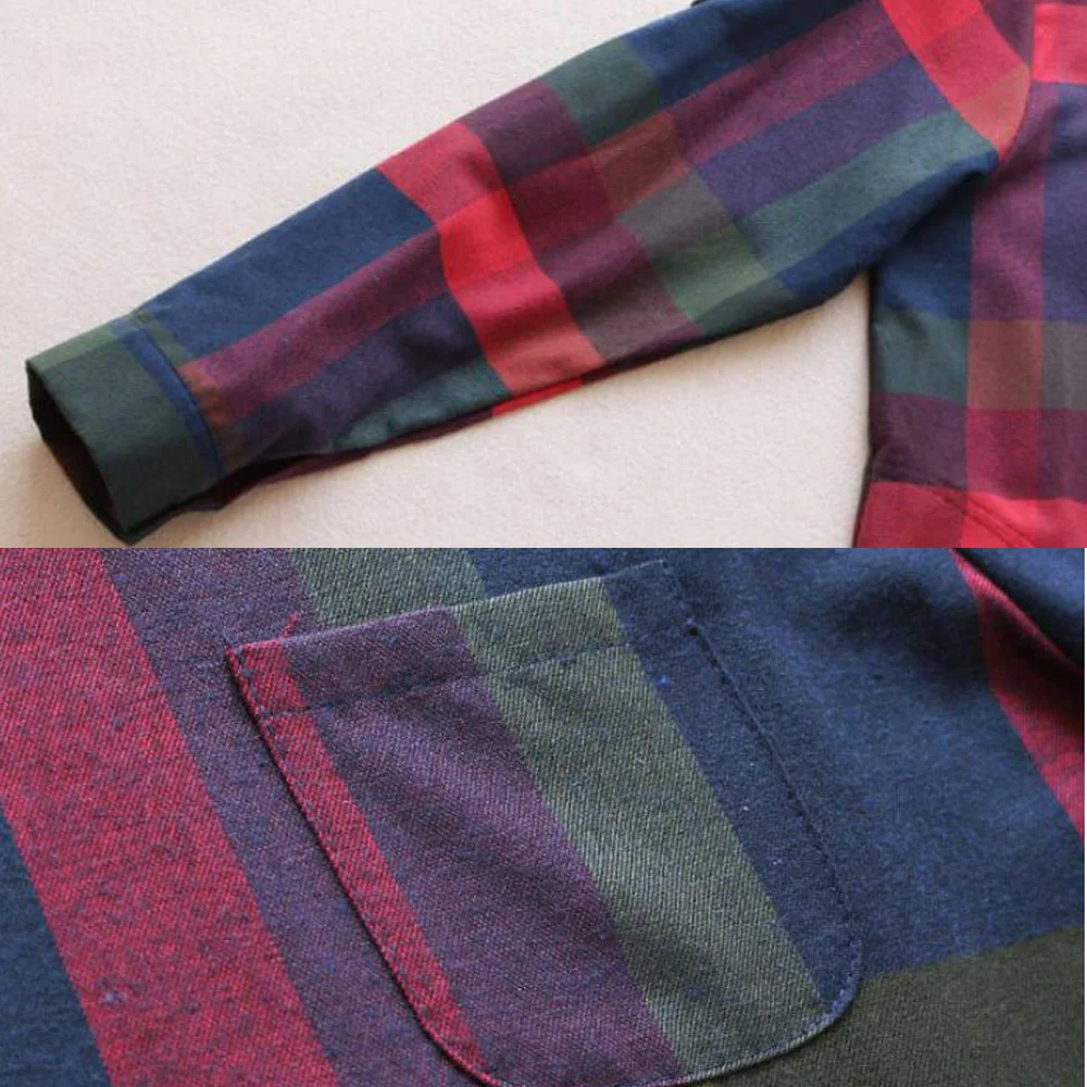 В винтажном стиле Клетчатое платье-рубашка Сезон лето Женская обувь с длинным