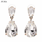 Ювелирные украшения JUJIA, классические, с кристаллами, тренд капли воды