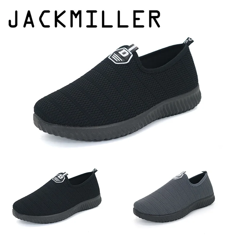Jackmiller/повседневная мужская обувь без шнуровки Летняя дышащая сетчатая для