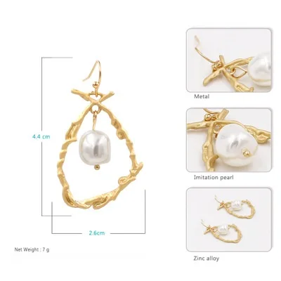 Популярные преувеличенные геометрические серьги капельки из сплава с