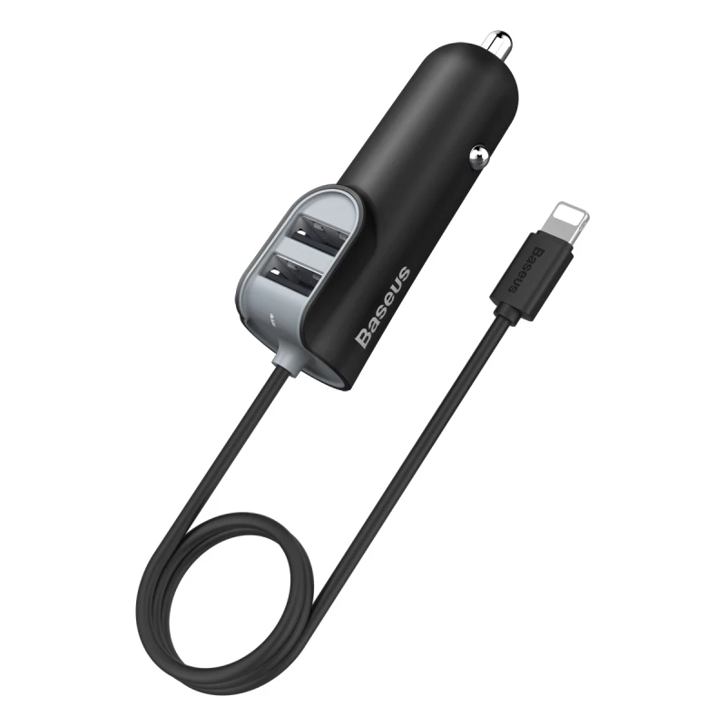 Автомобильное зарядное устройство Baseus с usb для iPhone iPad iPod автомобильное зарядное устройство адаптер Android мобильный телефон автомобильное зарядное устройство кабель быстрое зарядное устройство - Тип штекера: Универсальный