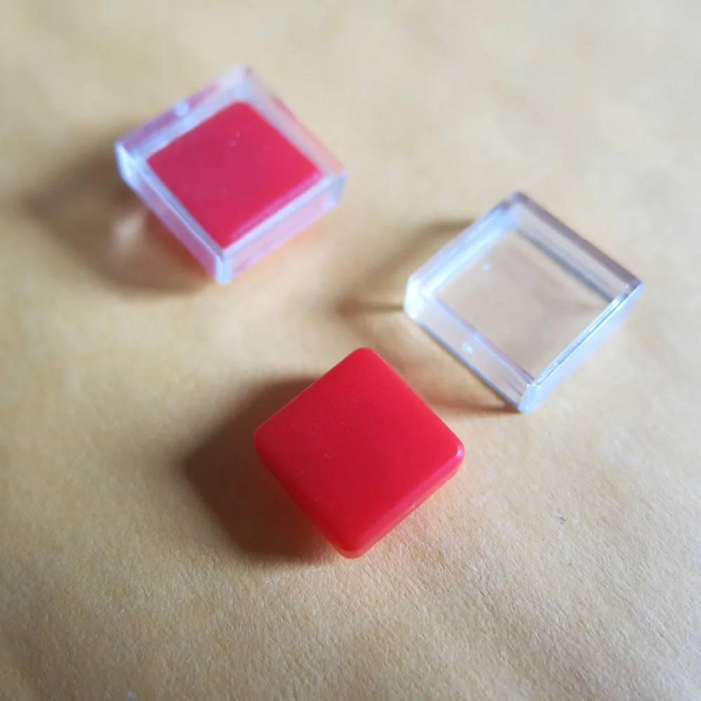 100 шт./лот красная Квадратная Крышка для кнопочного сенсорного переключателя 12*12