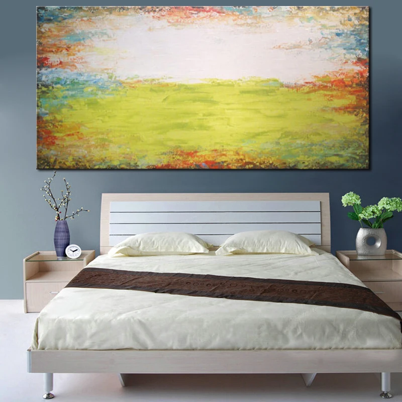 Ручная роспись Современная искусственная кожа для спальни декоративный