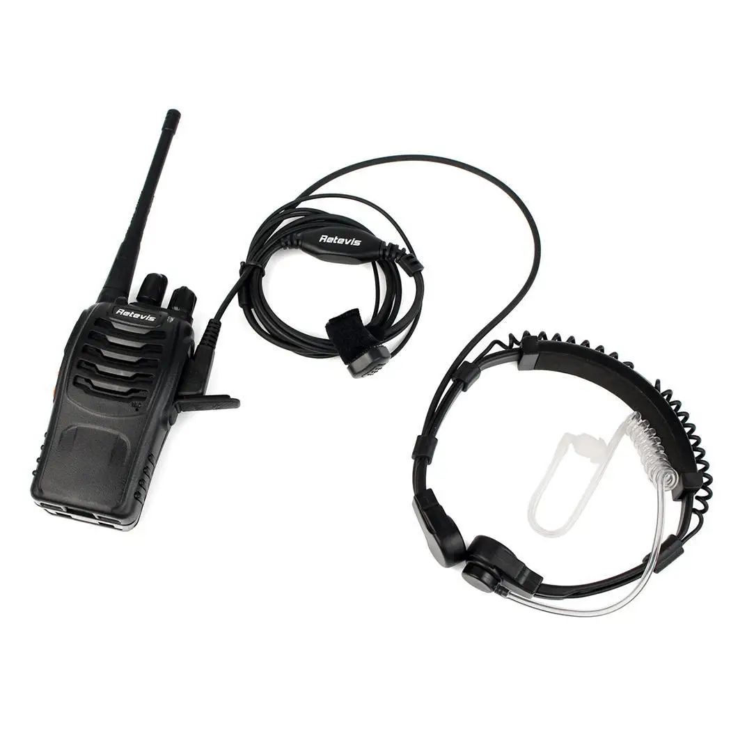 Flexible Throat Walkie Talkie Headset With Remote Microphone For Two Way Radio Elastic Material Earphone | Электроника