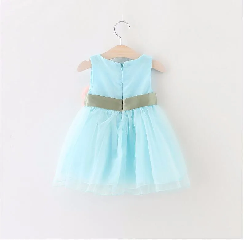 Новинка лета 2018 шифоновые платья для маленьких девочек платье с бантом цветочным