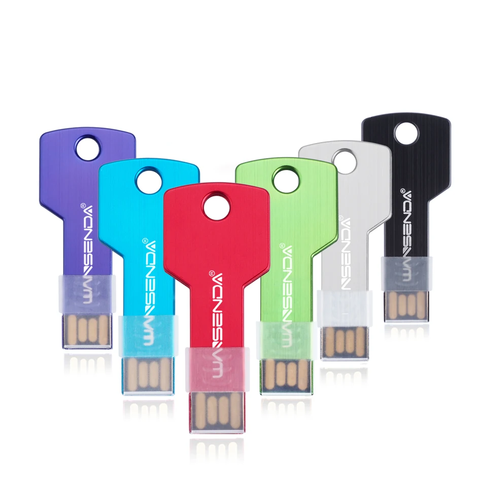 WANSENDA USB флеш-накопитель в форме ключа флеш-накопитель 64 ГБ 32 ГБ 16 ГБ 8 ГБ Флешка реальная емкость USB карта памяти водонепроницаемый флеш-диск