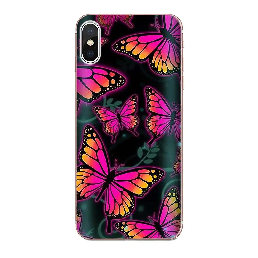 Красочная крутая Бабочка для Samsung Galaxy Note 5 8 9 S3 S4 S5 S6 S7 S8 S9 S10 mini Edge Plus Lite TPU коробка