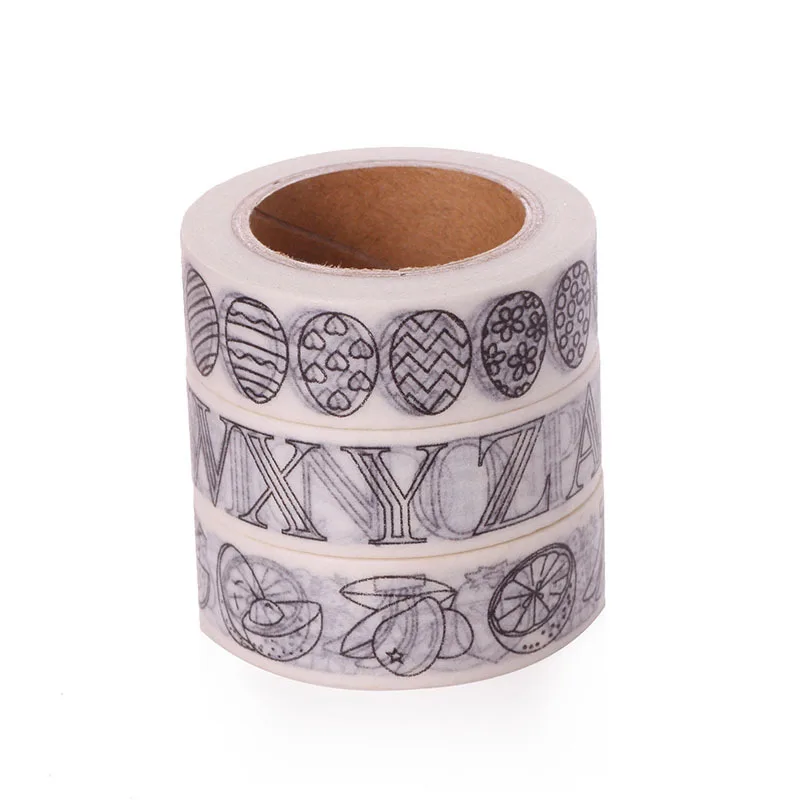 

Can Be Painted Color Letters Egg Washi Paper Masking Adhesive Tapes For Scrapbooking DIY Stickers Wrapping Decorative Sticker
