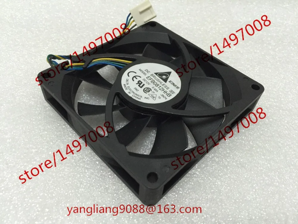 Вентилятор охлаждения сервера Delta Electronics EFB0812HHB 5N74, 12 В постоянного тока, 0,40 А, 80x80x15 мм