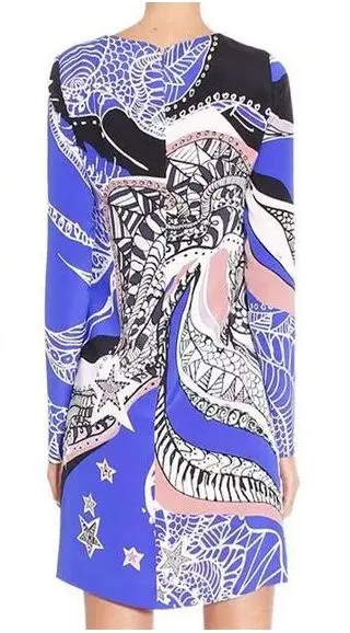 Женское платье с длинным рукавом элегантное дизайнерское в европейском стиле