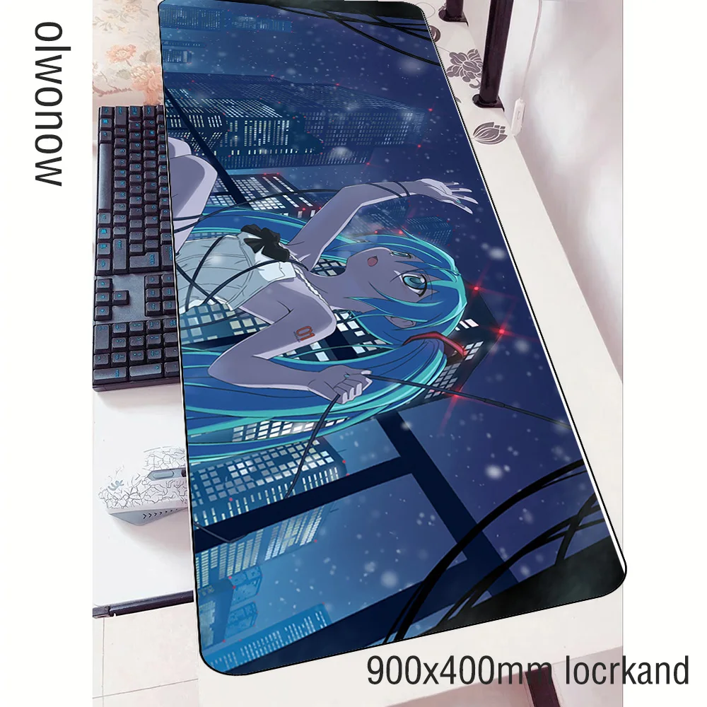 Лидер продаж Hatsune Miku коврик для мыши 90x40 см Коврик для мыши notbook компьютерный коврик для мыши милый игровой коврик для мыши геймерская клавиатура Коврик для мыши