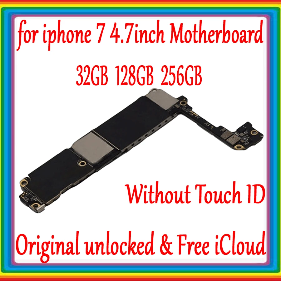 100% оригинальная разблокированная материнская плата для телефона 7 plus без Touch ID