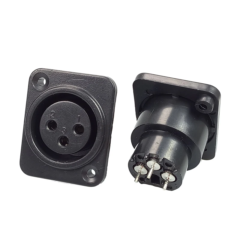 8 шт. XLR штекер и гнездо 3Pin XLR штекер и гнездо панель Крепление Шасси 3 шпильки квадратной формы XLR разъем адаптер