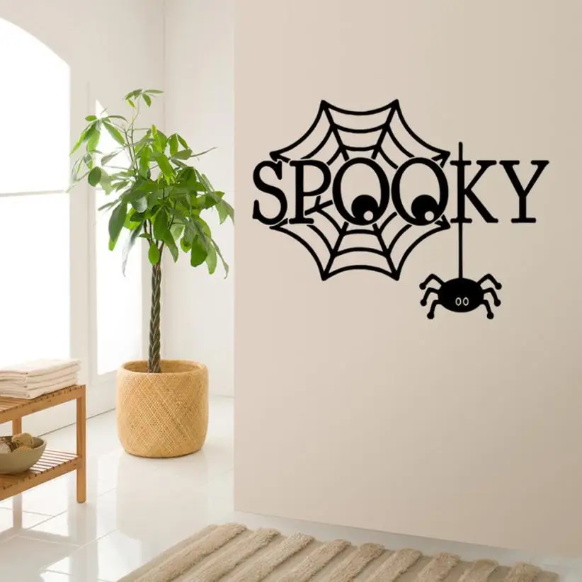 Домашнего декора Happy Halloween дома Бытовая стены комнаты Стикеры Фреска Декор