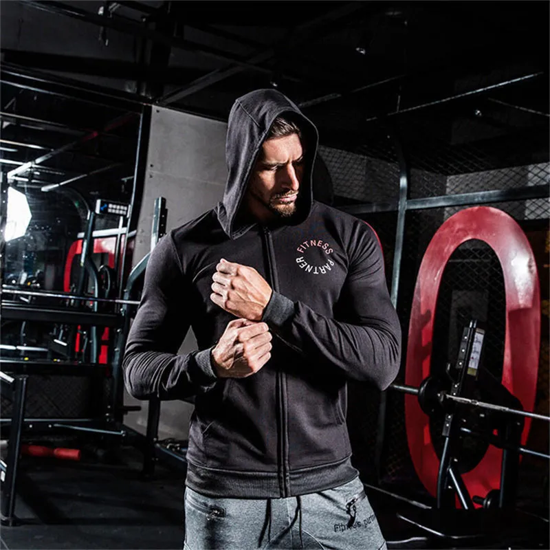 GYMLOCKER Осенняя новая толстовка на молнии мужская Толстовка 2018 одежда спортивные