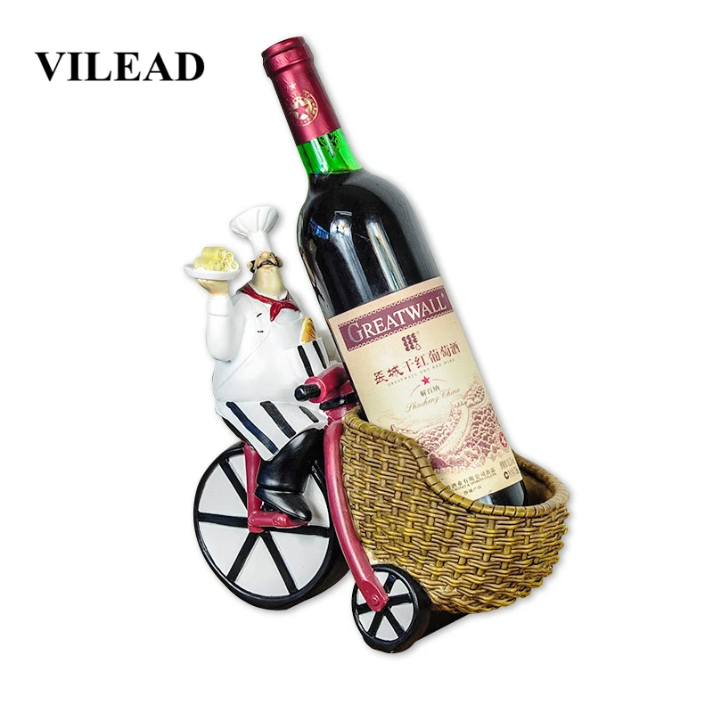 VILEAD, 24,5 см, смола, для велоспорта, винные стеллажи, статуэтки шеф-повара, креативные ремесла, западный ресторан, украшения для дома, магазины