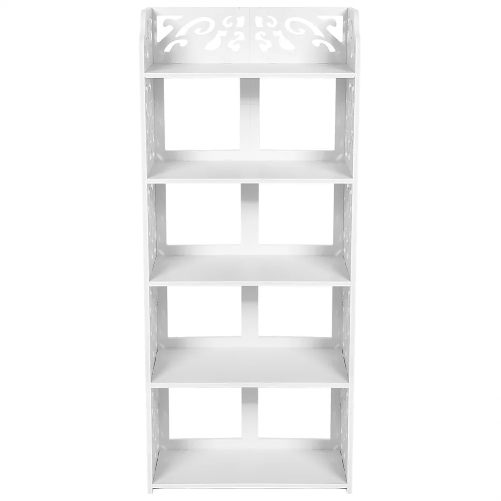 5 ярусная белая полая стойка для обуви Полка хранения Органайзер| |