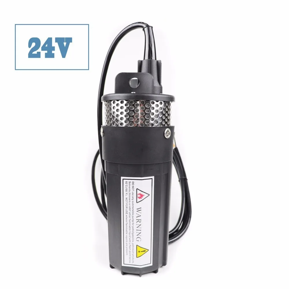 Black 24V Солнечная энергия водяной насос Dc12v/24 В 360lph 70 м лифт, погружной открытый сад глубокая скважина Автомойка Трюмный Очистка - Напряжение: Black 24V