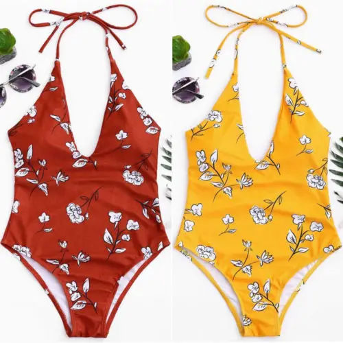 2018 женские купальники на бретельках с открытой спиной бандажные бикини пуш ап