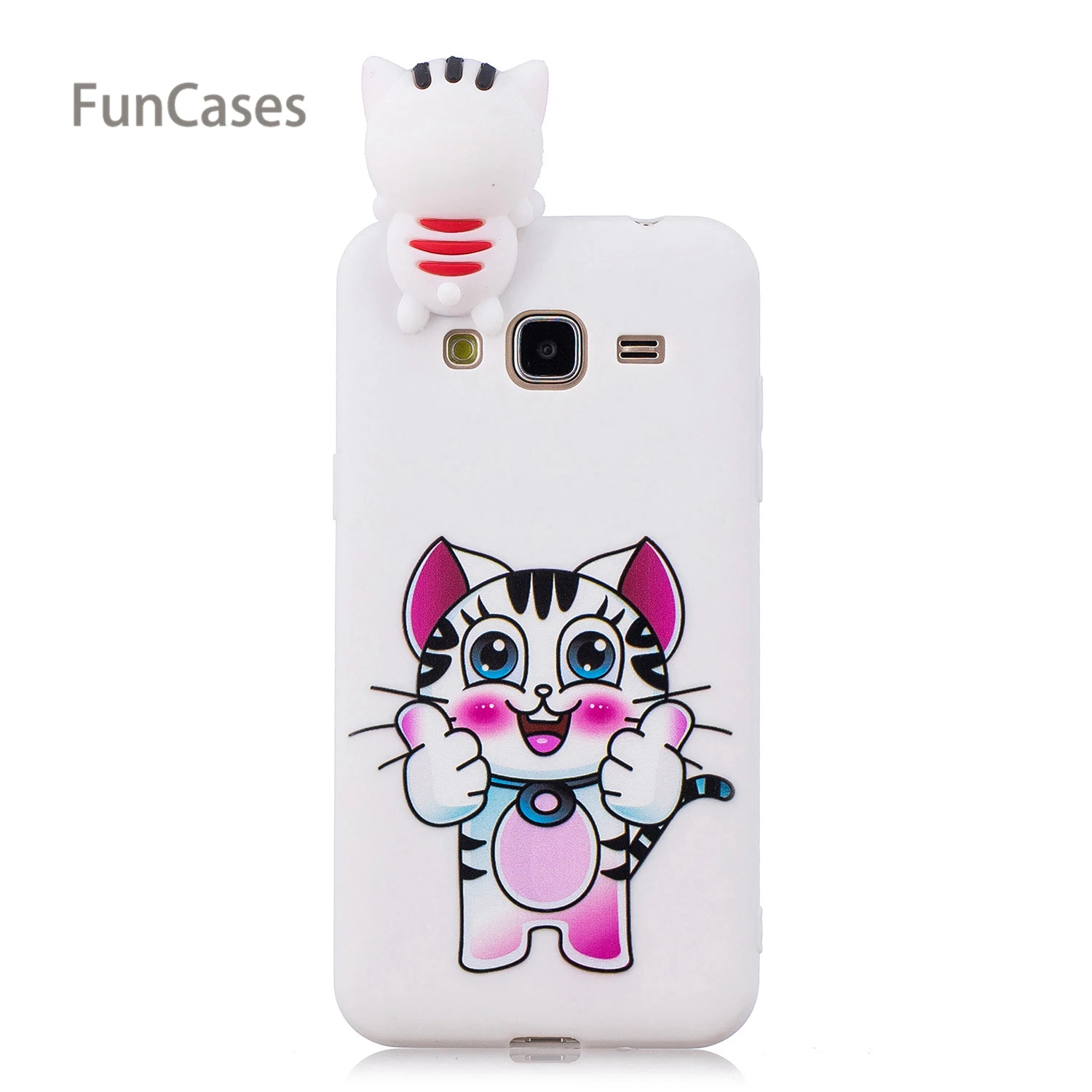 3D Единорог чехол для телефона СПС Hoesjes samsung J3 задняя панель из мягкого силикона с
