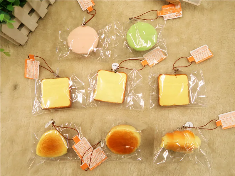 Kuutti Squishy 30 шт. розовый простой Мини Kawaii Rilakkuma kiiролиitori хлеб мягкий тост долго