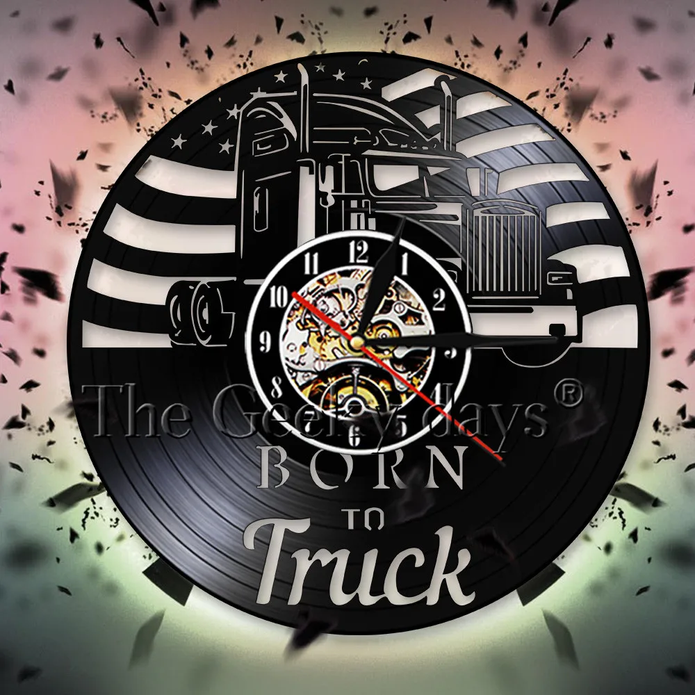 Настенные декоративные часы Born To Truck винтажные виниловые настенные с