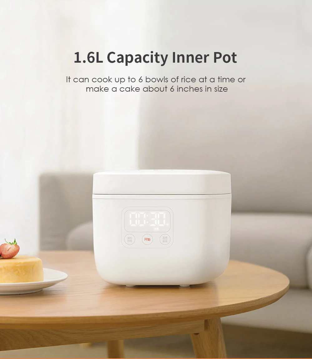 Xiaomi Mijia 1.6L электрическая рисоварка Кухня Мини-плита маленькая рисовая варочная
