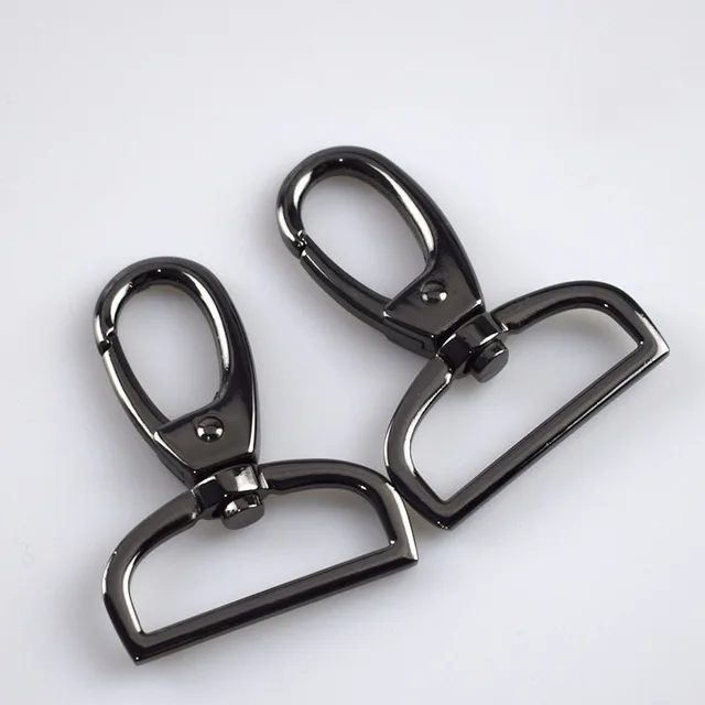 gun black 38.5mm Meetee 10 шт 25/32/38mmStrap Пряжка сумки металла Карабин Крюк с защелкой с застёжкой "Лобстер" собачий ошейник застежка DIY кожаный аксессуар для рукоделия - Цвет: gun black 38.5mm