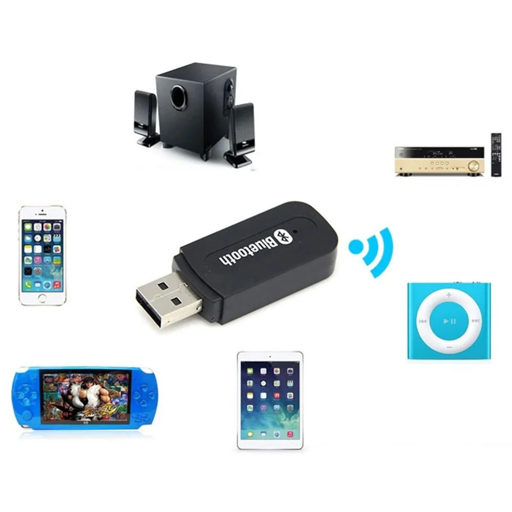 Мини USB BLUETOOTH стерео аудио приемник беспроводной музыкальный адаптер ключ для