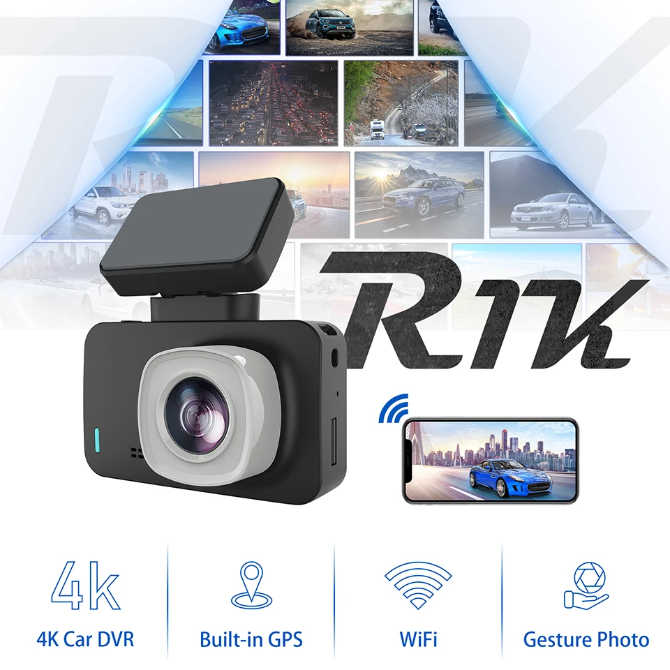 Sony imx 335 видеорегистратор OnReal R1K gps wifi ночного видения видео рекордер 4 K Магнитная камера жеста рекордер