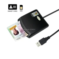 iso7816 contact emv usim sim eid tax on web smart chip card reader writer programmer cd driver 2pcs sle4442 chip cards