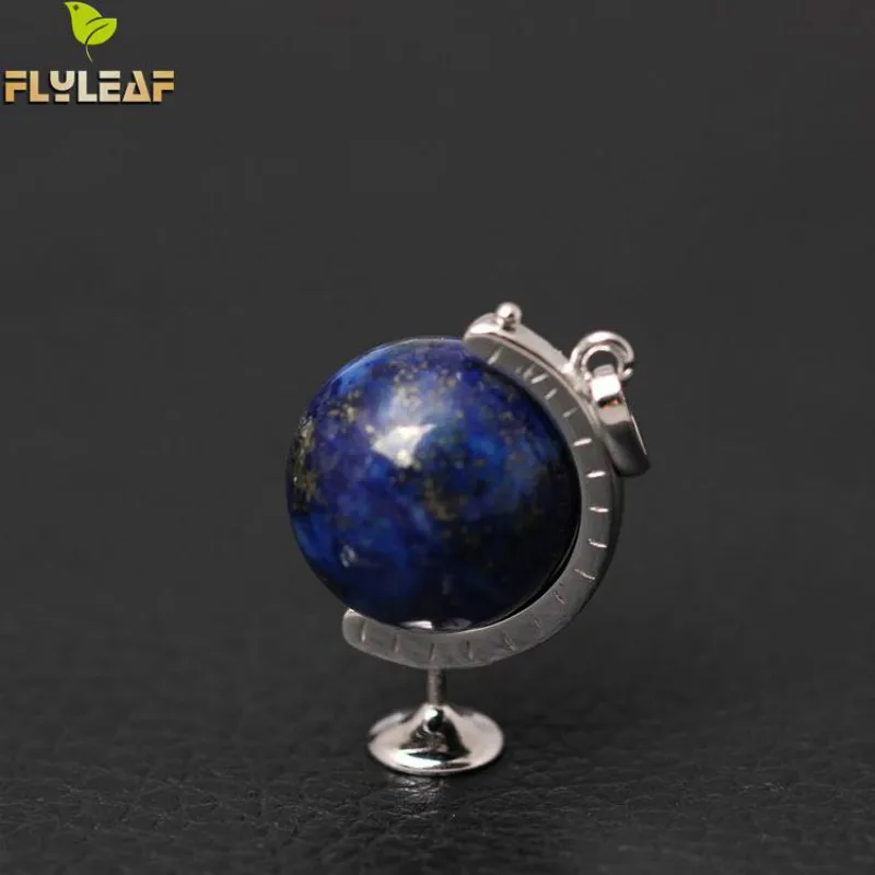 Женский кулон из серебра 925 пробы с лазуритом|globe necklace|pendants for womennecklaces & pendants |
