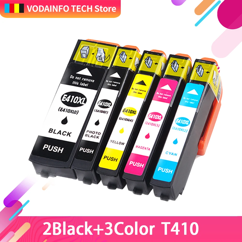 QSYRAINBOW один комплект CMYK сменный чернильный картридж T410XL чернила для выражения