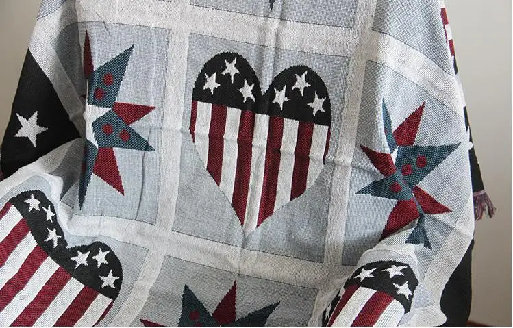 Многофункциональный трикотажные диван Одеяло флаг узор Нитки Гостиная Спальня