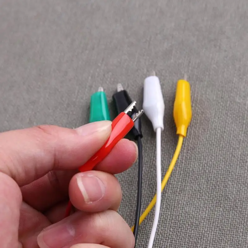 10 шт. 50 см зажимы для аллигатора электрические DIY Тестовые провода Аллигатор