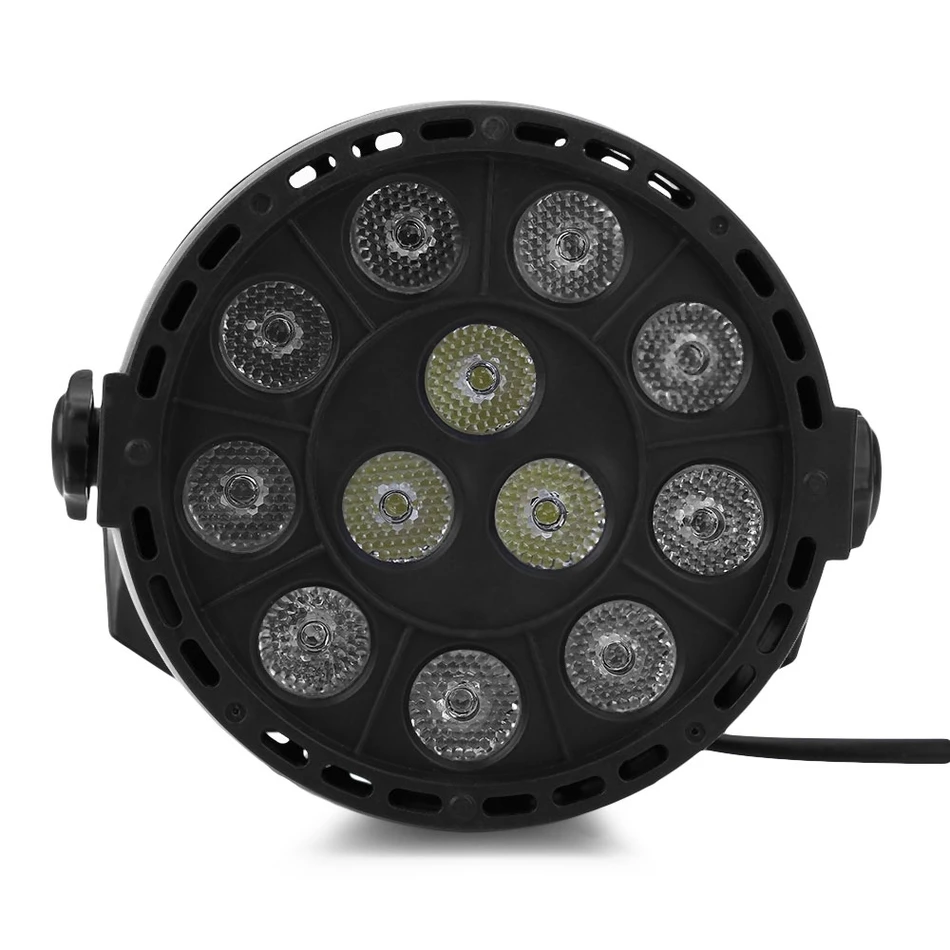 12 светодиодов RGBW Цвет смешивания DMX512 свет диско 8CH голосовой активации DJ Light этапе