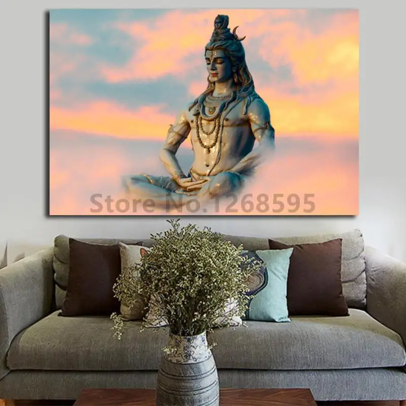 Lord Shiva HD обои настенные художественные холст постер и печать Картина