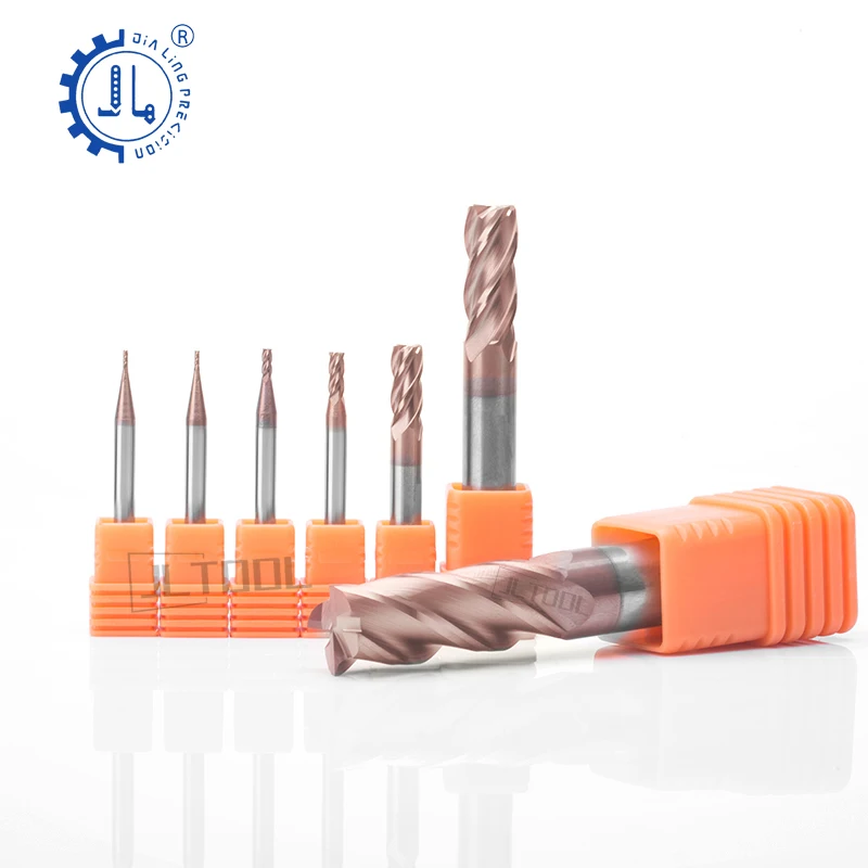 

JIALING 1 Pc Four Flute Carbide End Mill CNC Metal Milling Cutter Machine Cutting Endmills