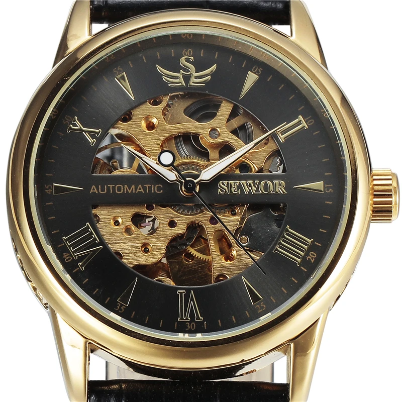 Sewor марка Montre роковой часы Homme Huarache механические наручные мода браслет Relogio Masculino