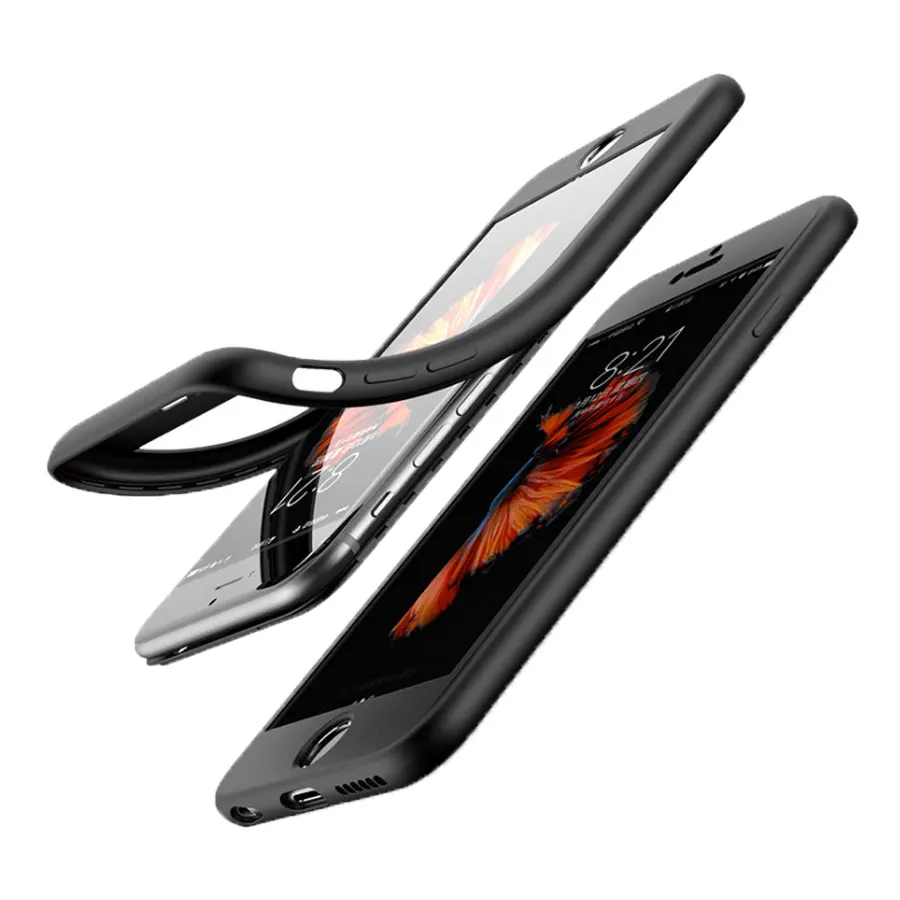 Чехол для телефона с полным покрытием 360 градусов iPhone XR Xs Max чехол Apple X 5 5S SE 6 6S 7 8 Plus