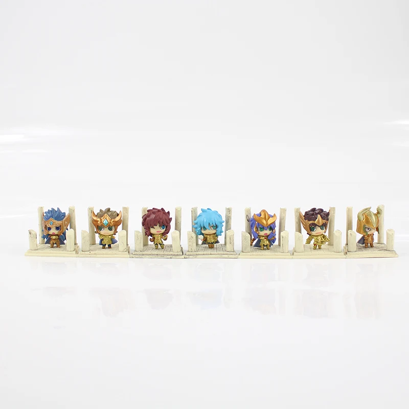 7 шт/лот 4 см Seiya Shiryu Shun Hyoga Jabu Shaka Saga Kanon ПВХ Фигурки игрушки аниме, модели игрушки