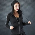 Зимняя женская спортивная куртка для бега быстросохнущая толстовка с длинными рукавами для спортзала одежда для фитнеса верхняя одежда на молнии WT530
