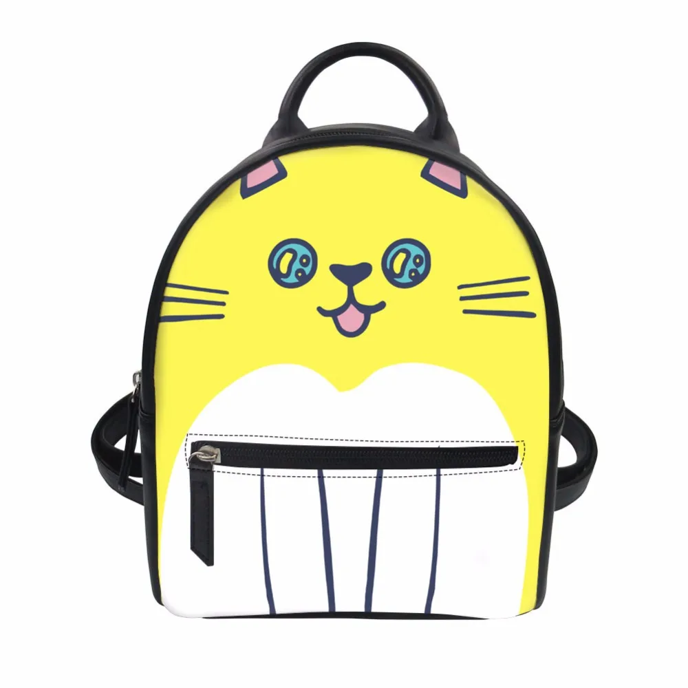 Бесшумная Милая забавная школьная сумка kawaii cat из искусственной кожи для девочек