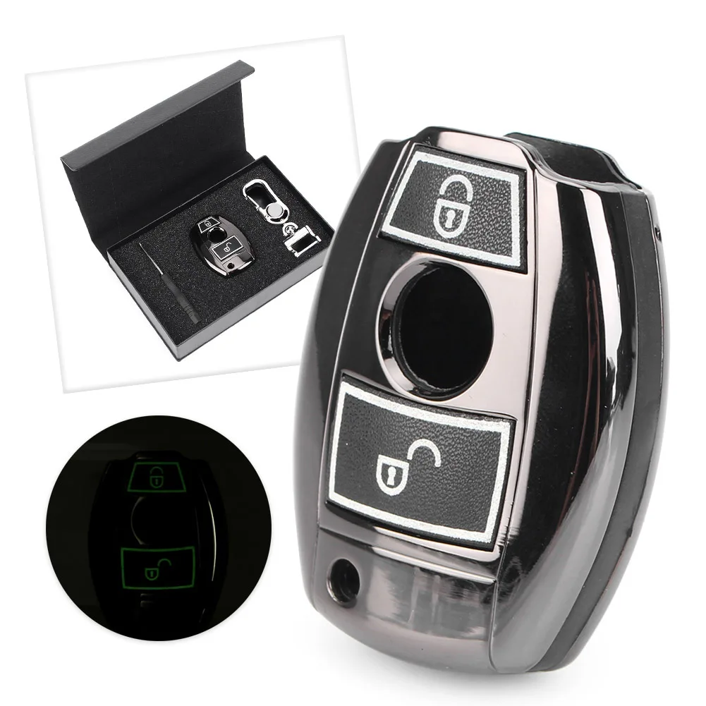 2 Корпус для ключей на кнопке Benz GLA200 GLC200 GLA220 C180 CLA200 ML350 GLK300 E260 Remote Key Fob чехол в виде