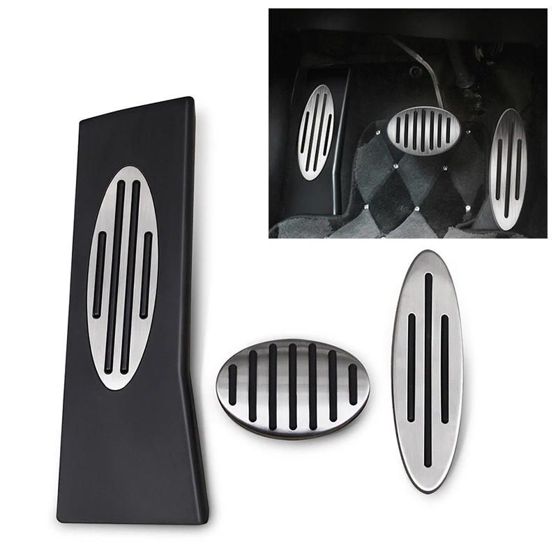 3 шт./компл. из нержавеющей стали + резиновые спортивные Чехлы для педалей BMW Mini F55