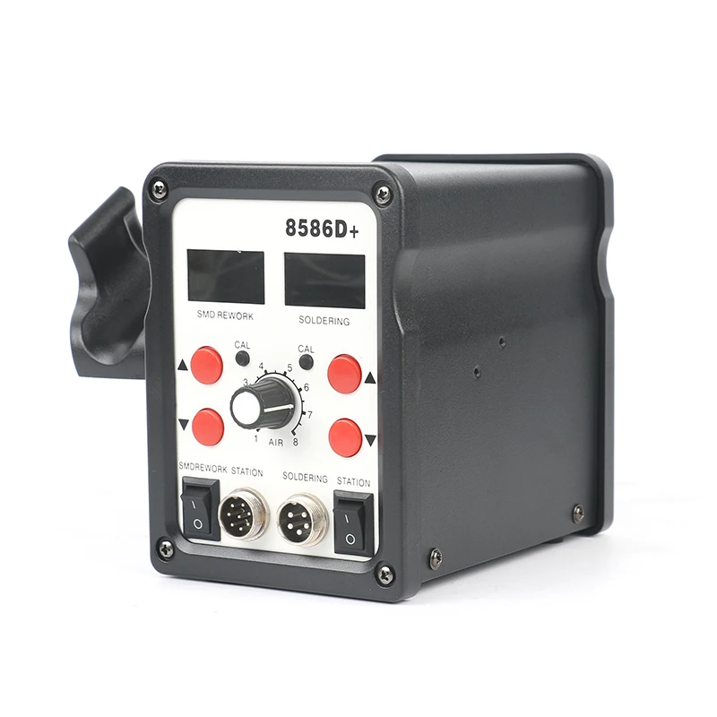 Eakins 8586D + паяльная станция горячего воздуха пистолет SMD паяльник 2 в 1 двойной