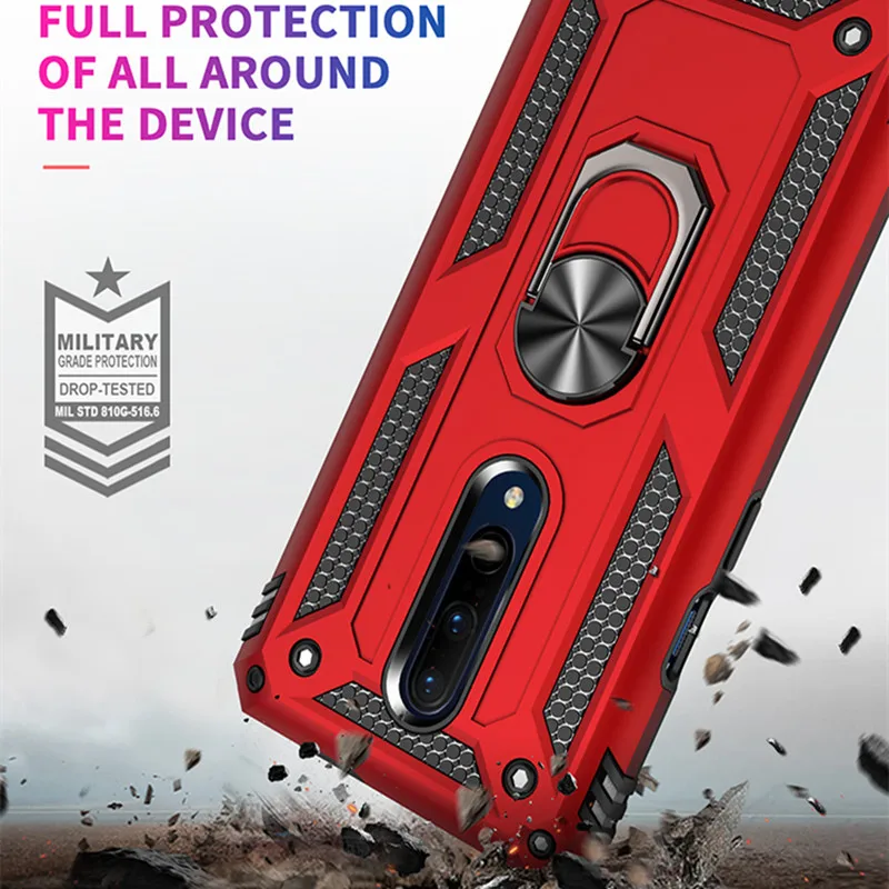 Роскошный палец кольцевой магнитный держатель чехол для One Plus 7 Pro сверхмощный