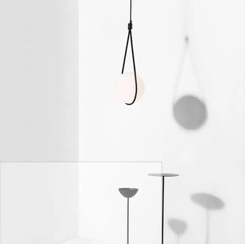 Скандинавский стеклянный шар абажур подвесной светильник для прикроватного